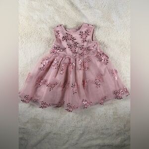 Blueberi Boulevard Pink Embroidered Kids Dress